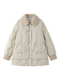 DUSHU 2025 Winter Women's Casual Waist-Defining Down Jacket - White Duck Down Filled Soft Outerwear for Everyday Comfort