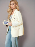 DUSHU Plus Gray Blazer Jacket For Women 2025 Spring New Design Elegant Style Commuter Coat Chic Outwear Office Lady 25DS81036