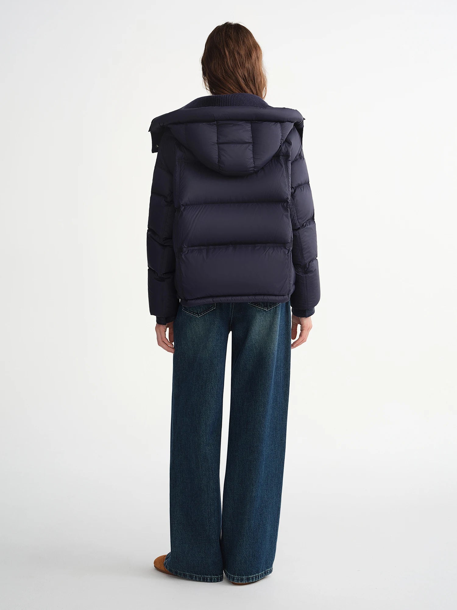 DUSHU 2025 Winter Women's Hooded Puffer Down Coat - Relaxed Fit Plus Size Thermal Insulated Short Jacket for Casual Warmth