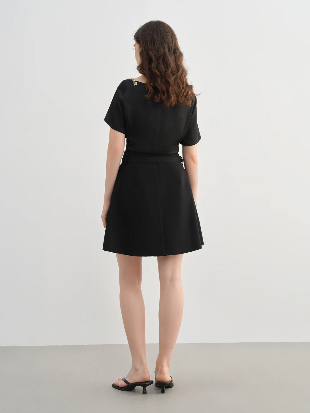 DUSHU Plus Size High Waist Pleated Casual A-line Short Skirt 2025 Summer Slightly Design Mini Skirt 25DS82349