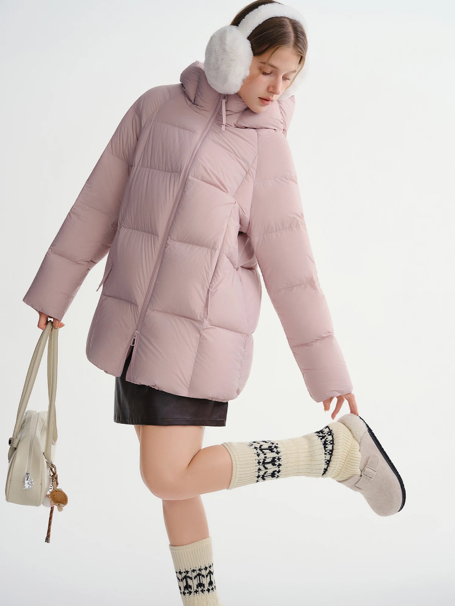 DUSHU Winter 2025 Women Long Short Down Jacket - Triple Protection Waterproof Oil Resistant Dust Proof Warm Insulated Coat