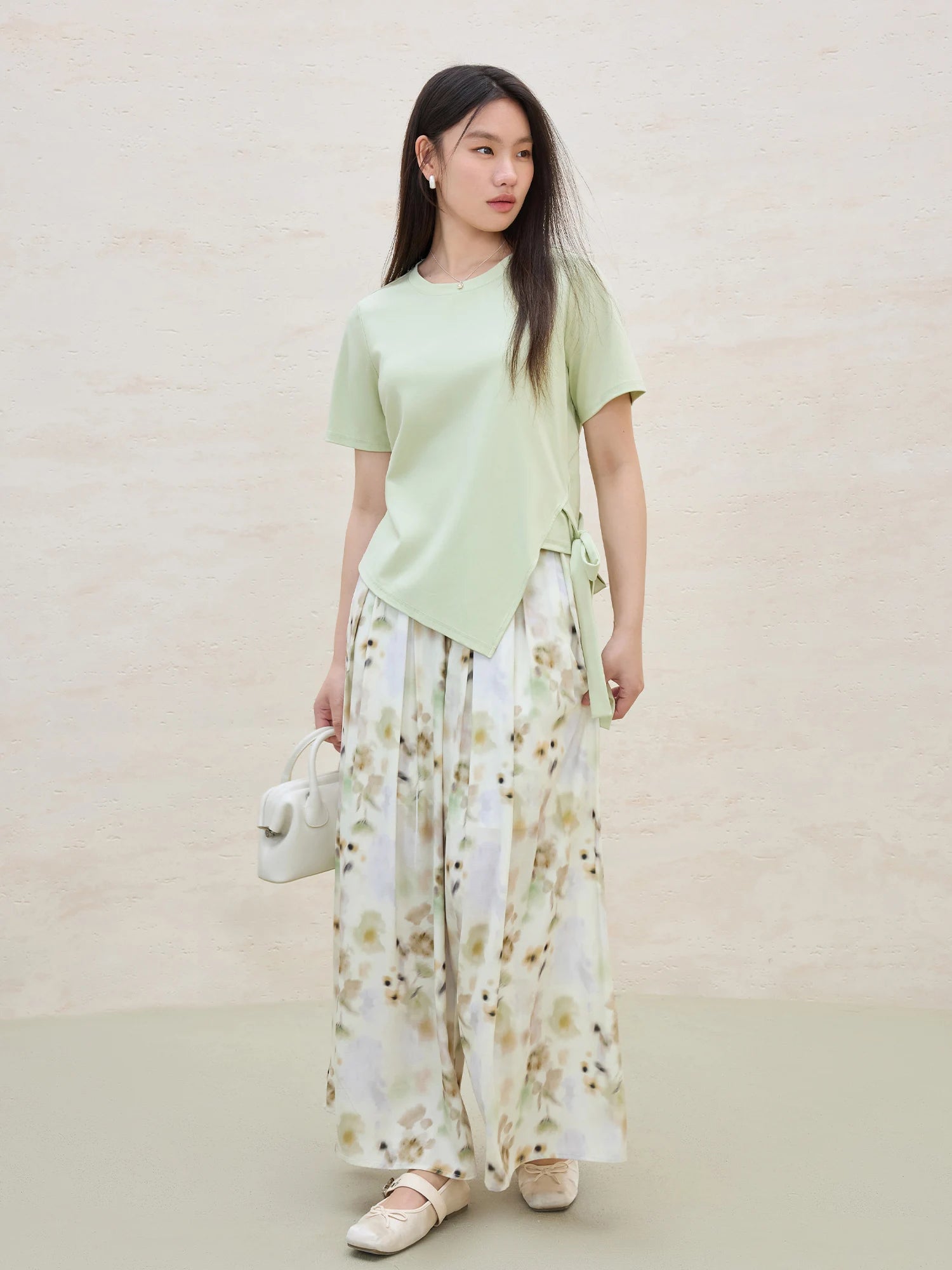 DUSHU Plus Size Minimalism Style Casual Versatile Short-sleeve T-shirt for Women 2025 Summer New Arrival Two Color Top 25DS82136