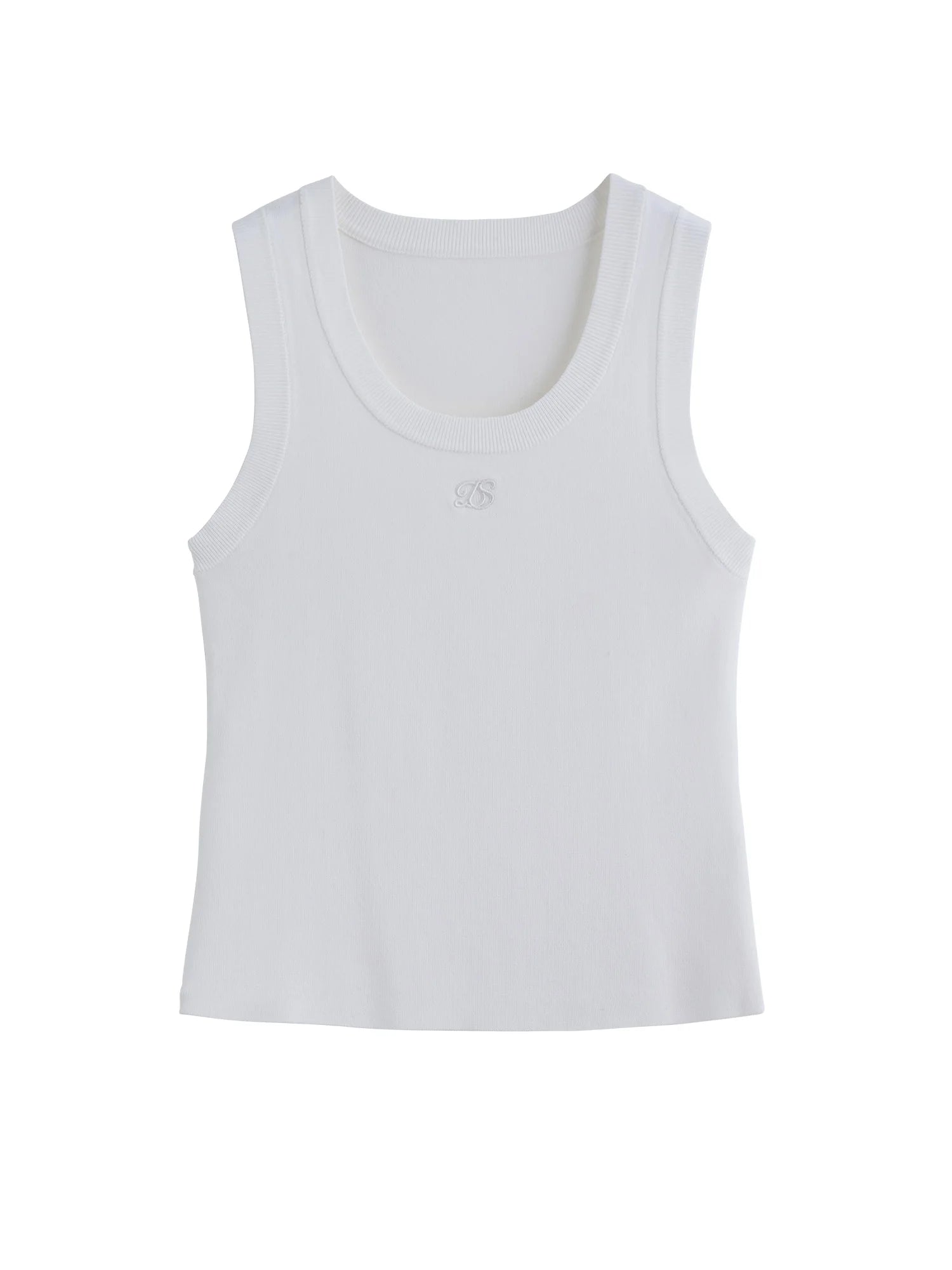 DUSHU Plus Size Round Neck Pink Simple Knitted Vest Tank For Women 2025 Summer New High Elastic Sleeveless Chic Top 25DS82044