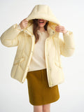 DUSHU Women Cozy Warm Bread Standing Collar Hooded Down Jacket Winter 2025 NewTriple Protection Short Long Versions Available