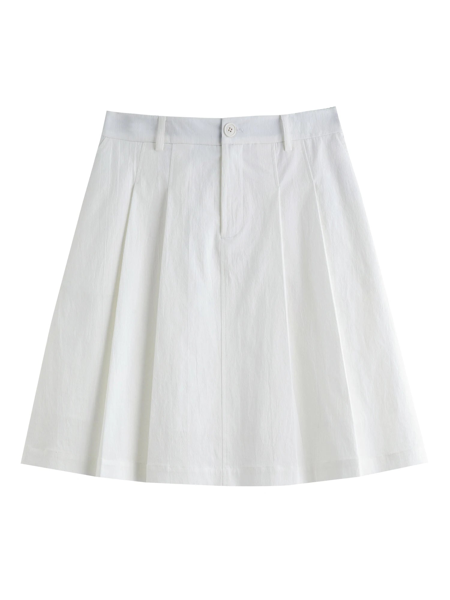 DUSHU Minimalist French Elegant Style Pleated A-line Skirt 2025 Summer New Commute Versatile Short Skirt for Women 25DS82756