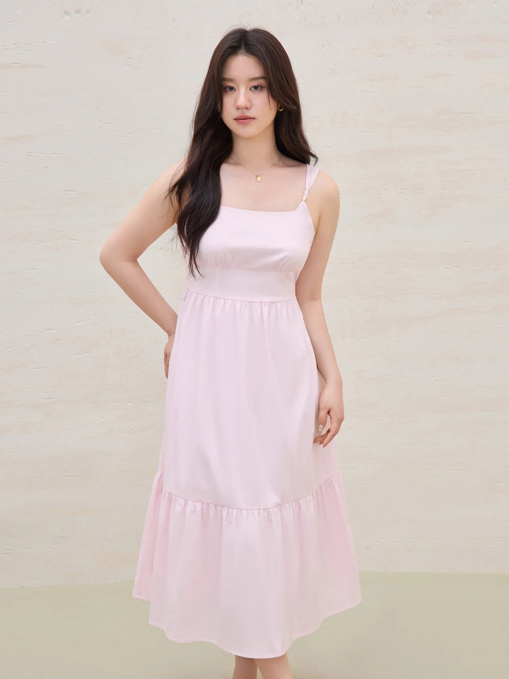 DUSHU 2025 Summer Women's Beaded Adjustable Dress - Dual-Tone Design & Flattering Silhouette Causal Loose 25DS82223