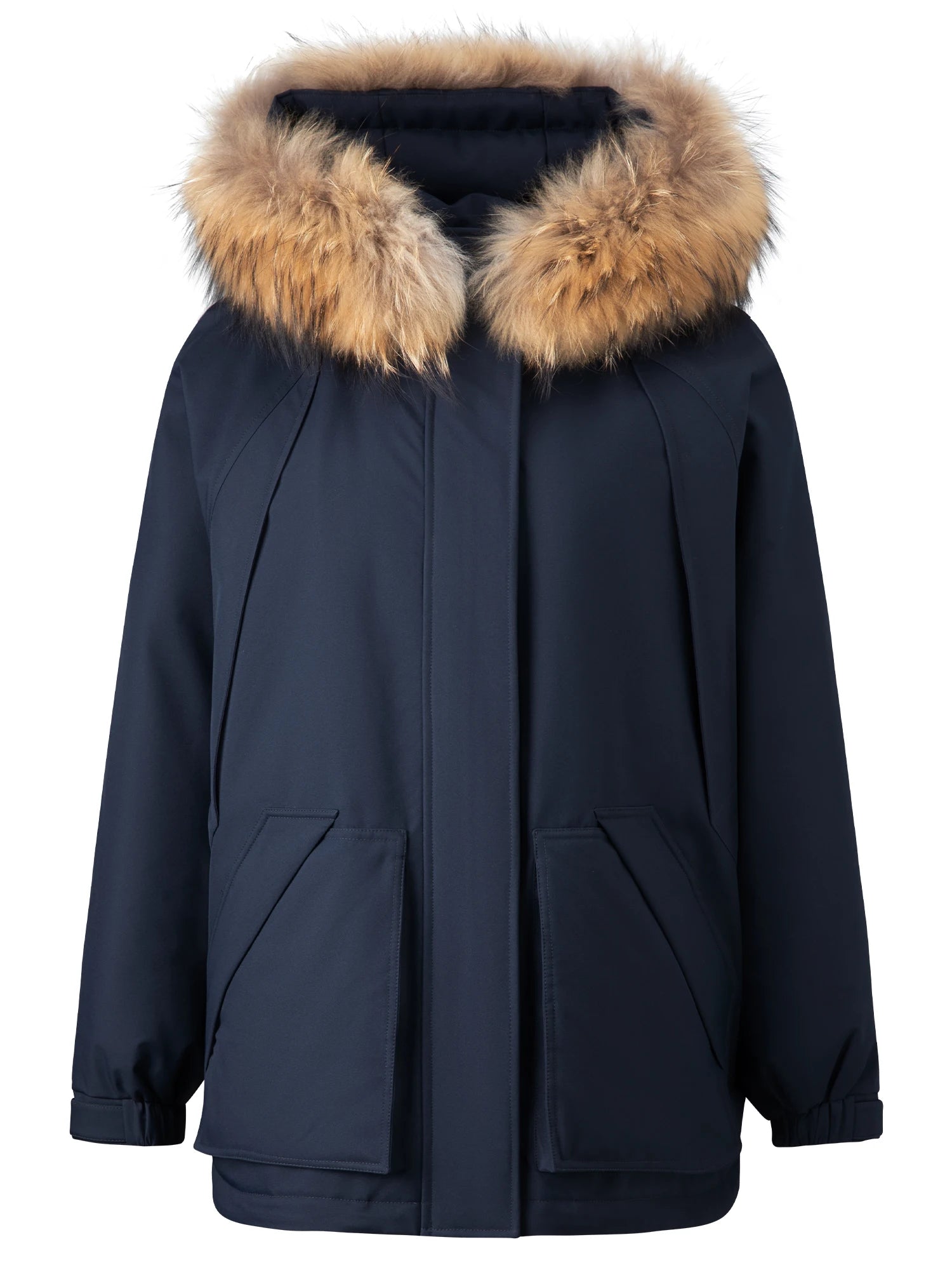 DUSHU 2025 Winter Women's Utility Parka with Detachable Faux Fur Collar and White Duck Down Fill for Warm Winter Protection