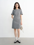 DUSHU Plus Size Women's Clothing 2025 Summer New Chinese Style Dress Waist Slimming A-line Dress 25DS82314