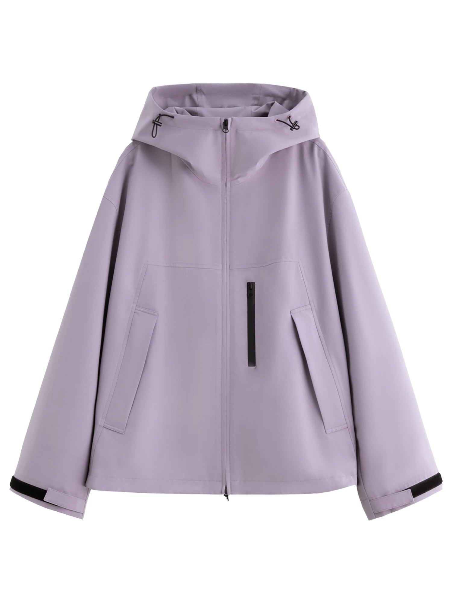 DUSHU Plus Size Women Outdoor Roaming Triple Protection Windproof Short Jacket Stand-Up Collar Hood Autumn 2025 New Arrival.