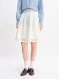 DUSHU Plus-Size Women's Sweet Ballet-Inspired Multi-Layered Gathered Lace Hem Skirt - 2025 Autumn New Arrival 25DS83272