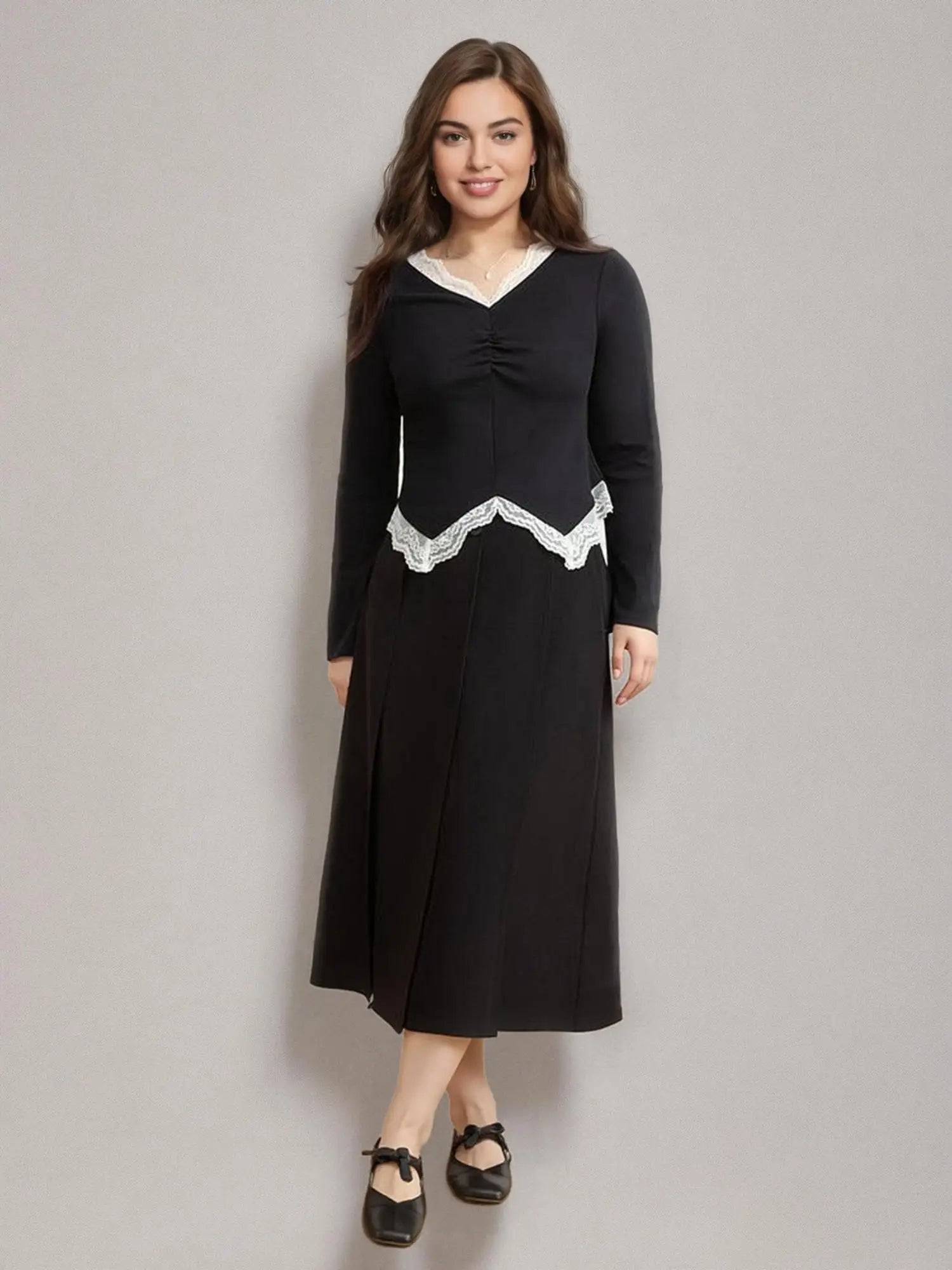 DUSHU Office Lady Design Sense Upright Diagonal Patch Skirt 2025 Spring New Commuter A-line Skirt Casual Loose Skirts 25DS81310