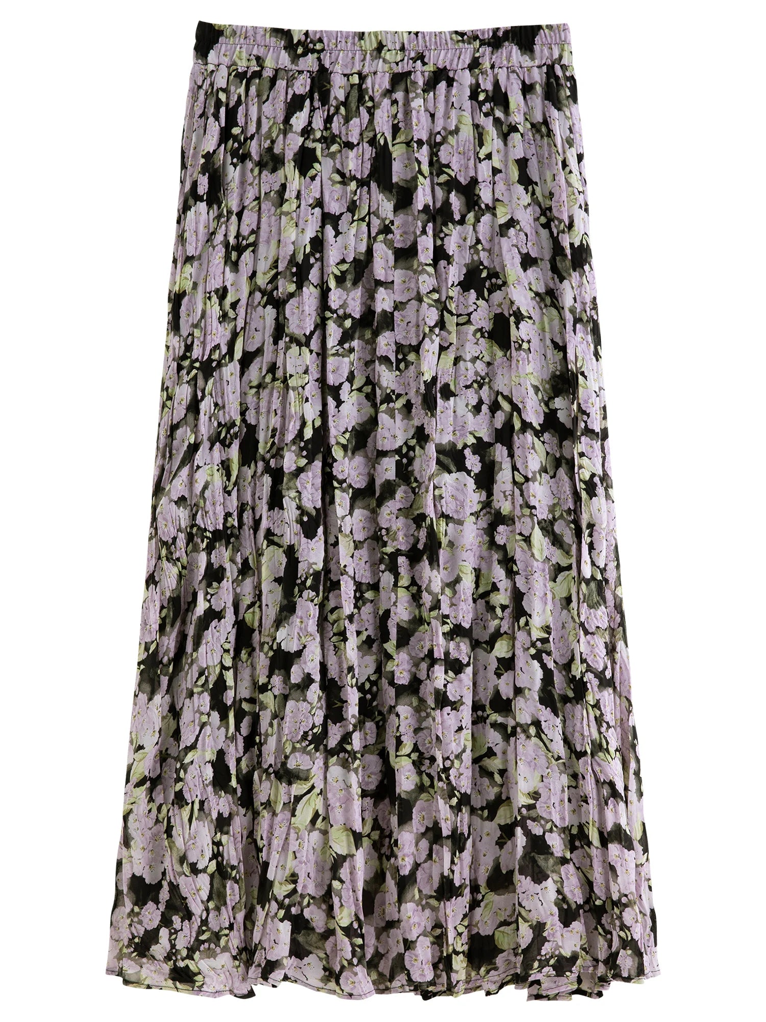 DUSHU Summer 2025 Textured Midi Skirt - Vintage Relaxed Fit Flowy Maxi Skirt with Elastic Waist for Resort to Office