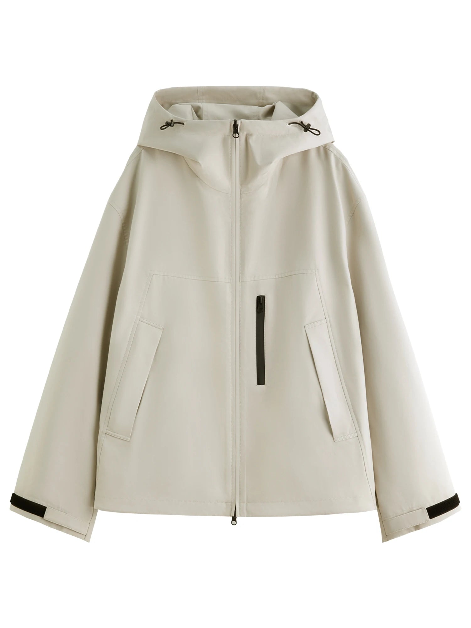 DUSHU Plus Size Women Outdoor Roaming Triple Protection Windproof Short Jacket Stand-Up Collar Hood Autumn 2025 New Arrival.