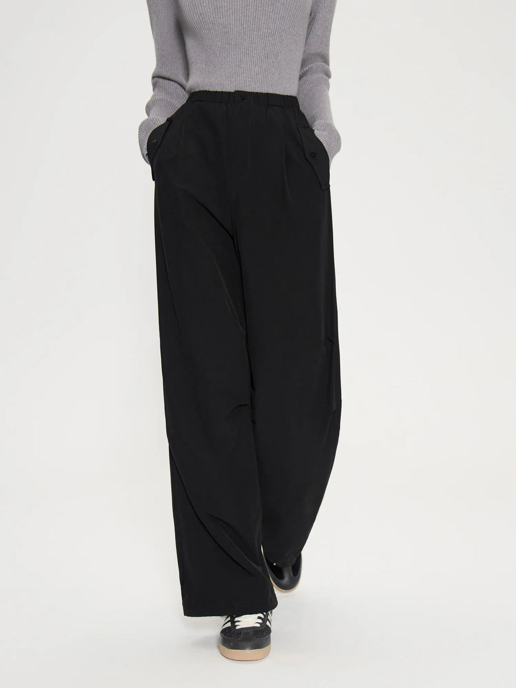 DUSHU Women's All-match Cargo Casual Chic Trousers 2024 Autumn New High Waist Loose Comfortable Trousers For Female 24DS83073