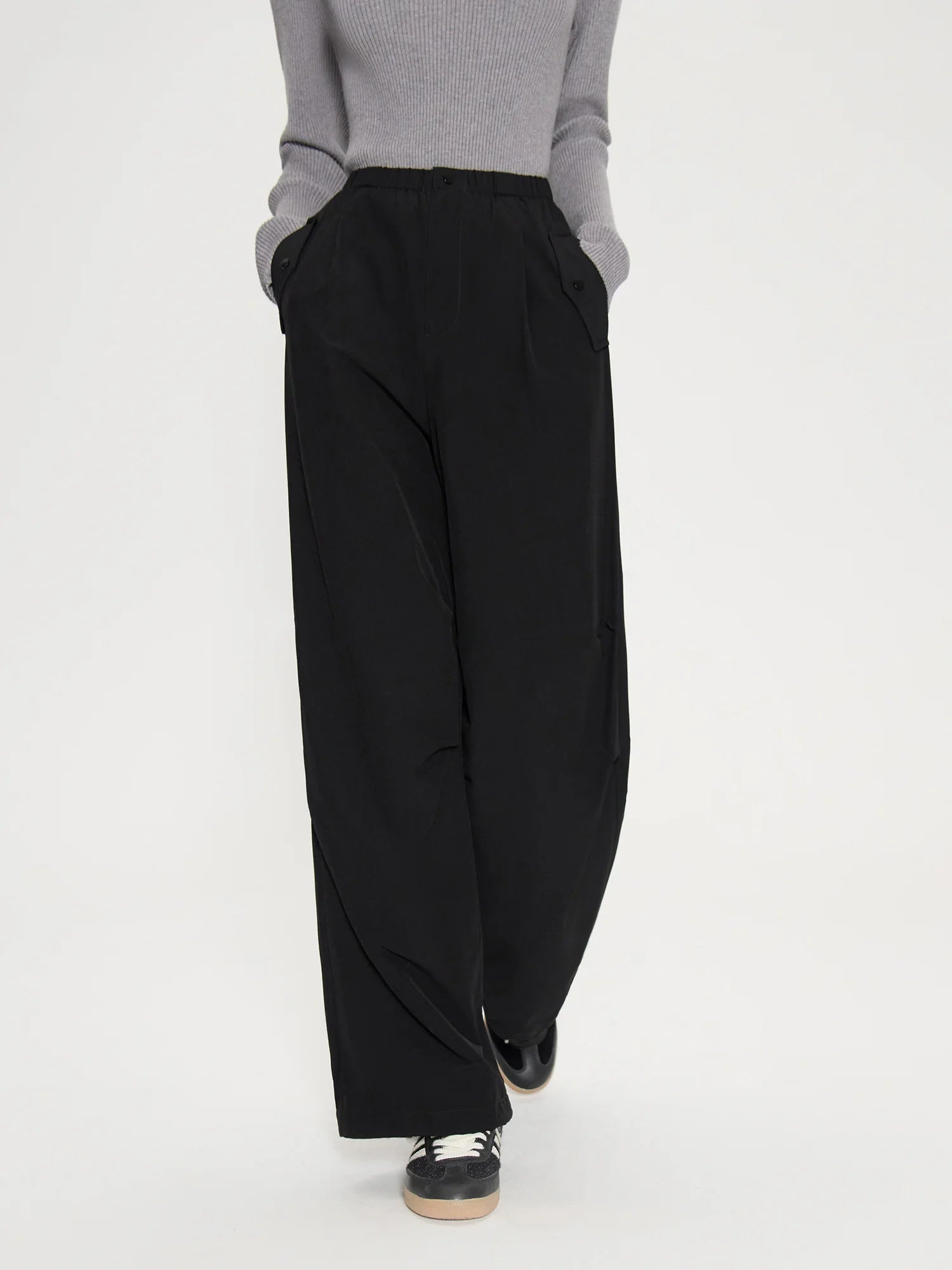 DUSHU Women's All-match Cargo Casual Chic Trousers 2024 Autumn New High Waist Loose Comfortable Trousers For Female 24DS83073