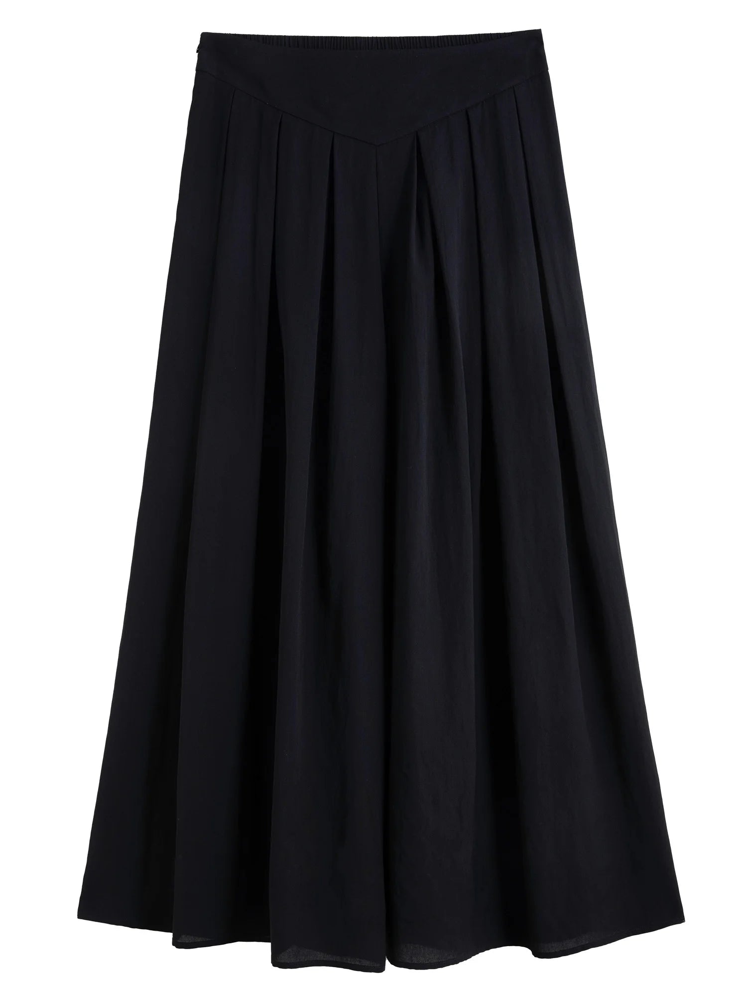 DUSHU Drapey Elegant Design Wide-leg Skirt Pants Summer Commuting High Waist Slimming Cover Shoulder Casual Pants 25DS82140