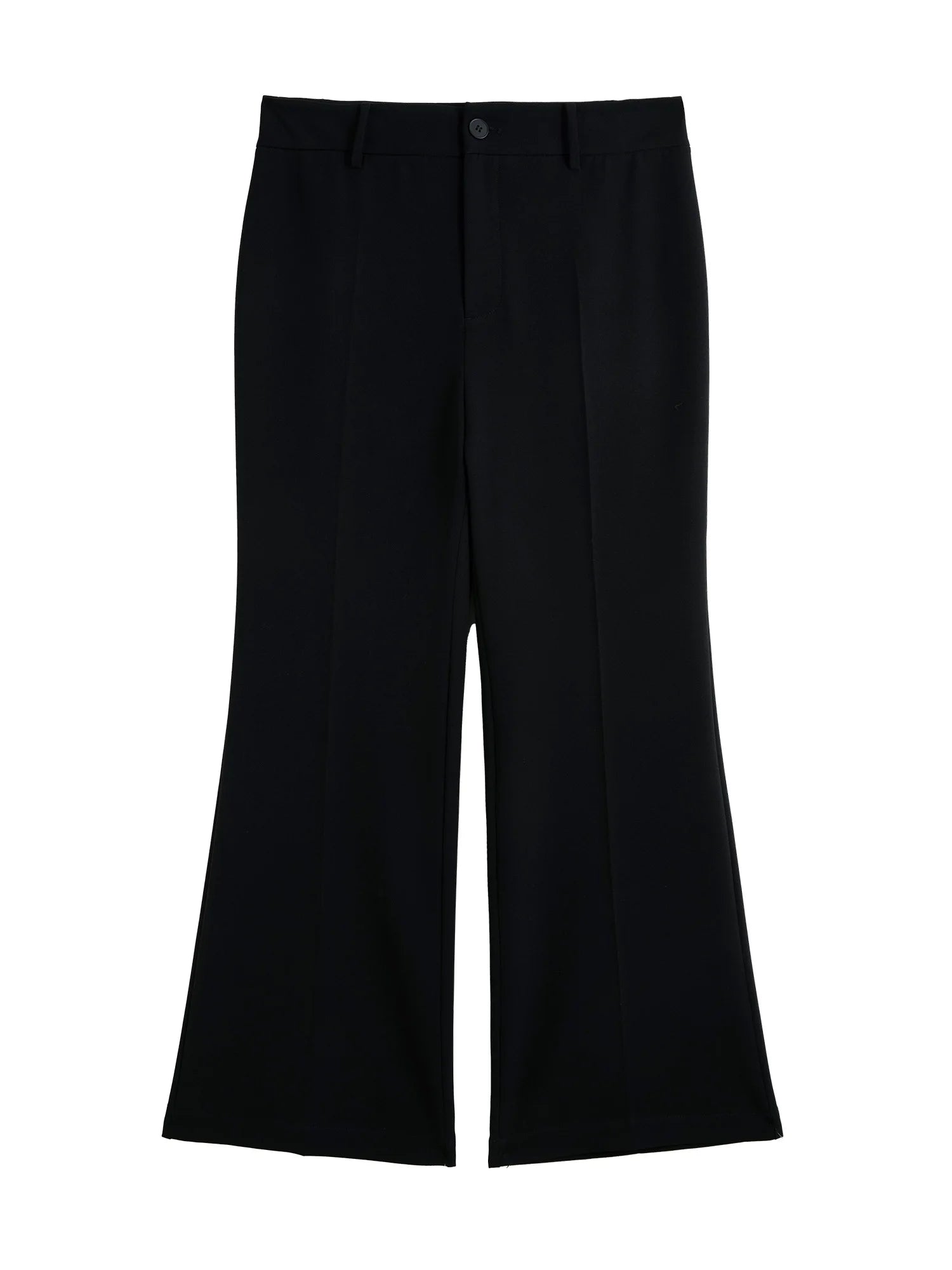 DUSHU Office Lady Black Boot Cut Pant 2025 Summer New High Waist Commuter Women Polyester Casual Trousers 25DS82089