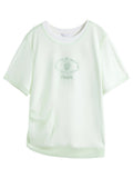 DUSHU Plus Size Cooling Mesh 2-Piece Set 2025 Summer Slimming Fit Office Commute Loose Tee & Overlay Minimalist Chic Tee
