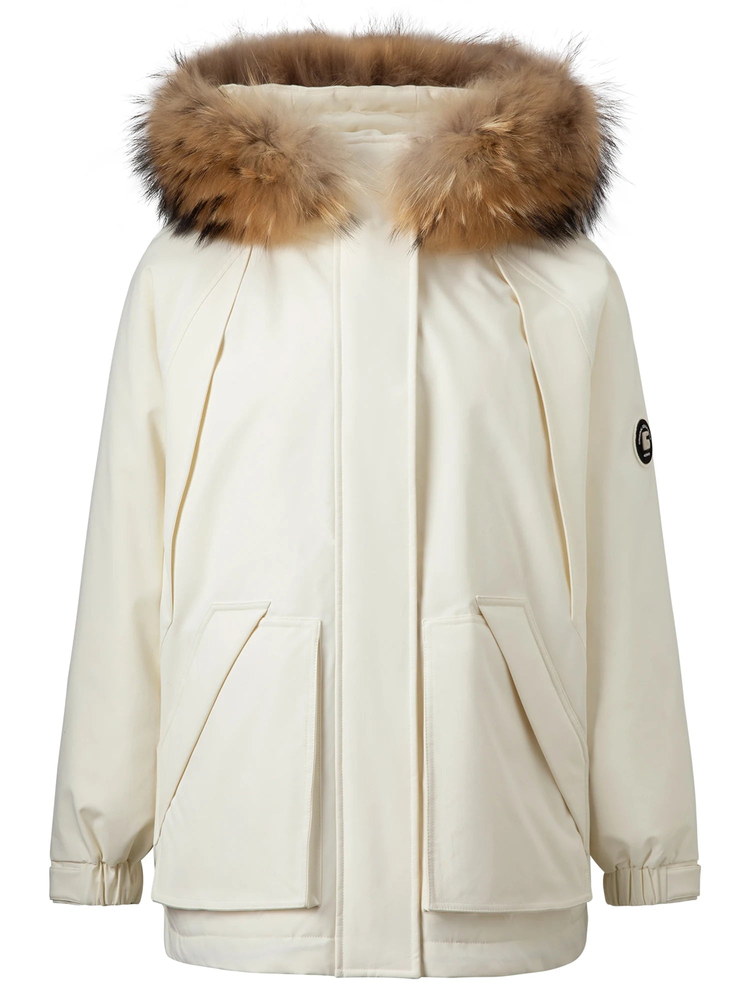 DUSHU 2025 Winter Women's Utility Parka with Detachable Faux Fur Collar and White Duck Down Fill for Warm Winter Protection