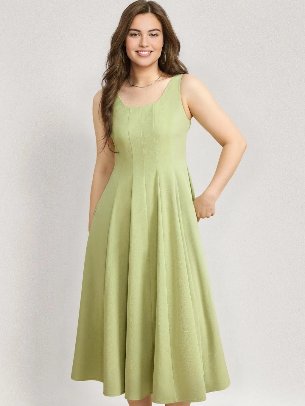 DUSHU Plus Size Office Lady Textured Temperament Dress 2025 New Fashion Suspender Dress Casual Loose Women Dress 25DS81102