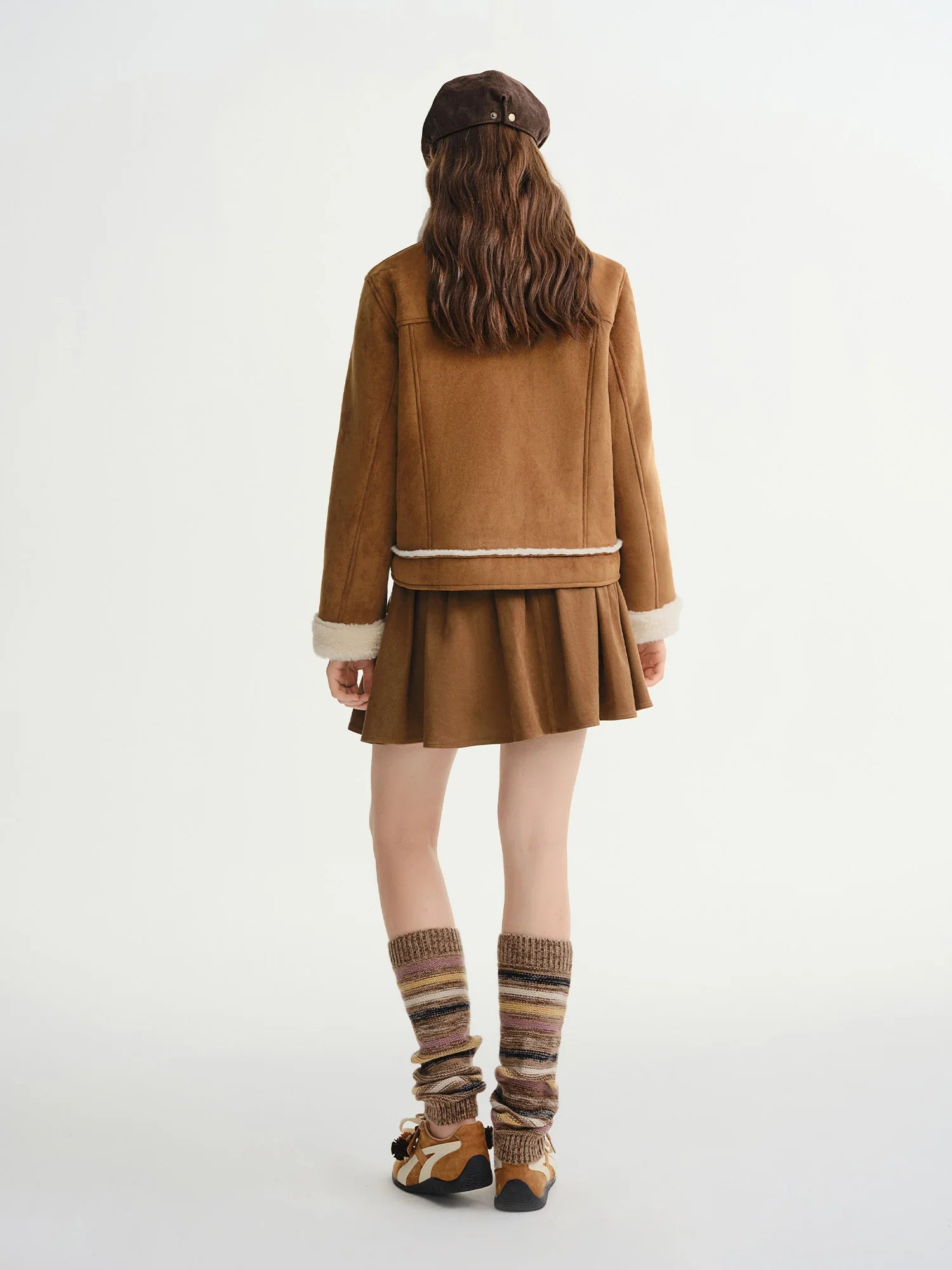 DUSHU Retro Fur Coat Women 2025 New Warm Turn Down Collar Jackets American Style Streetwear Chic Ins Winter