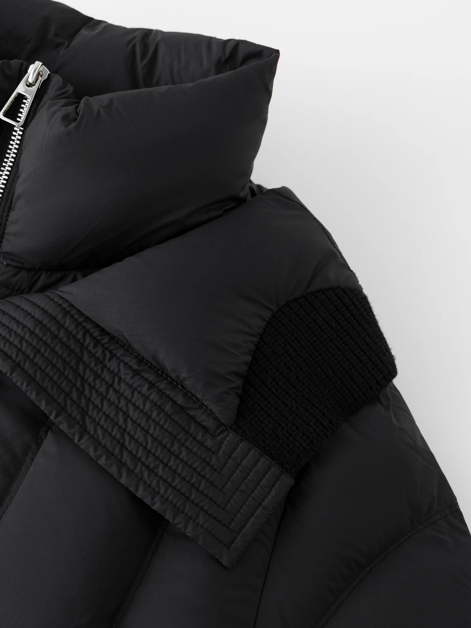 DUSHU Plus Size 2025 Women Two Piece Style Splicing Quilted 90% Duck Down Coat Winter Warm Stand Collar Short Puffer Jacket