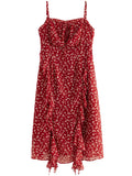 DUSHU Romantic Atmosphere Floral Ruffled Dress New Summer Style Dynamic Women's Women Casual Loose Women Dress 24DS82482