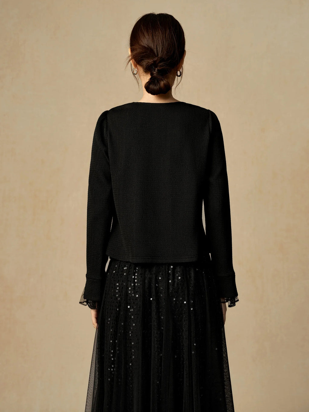 DUSHU Plus Size Texture Knitted Top 2024 Winter New Product Commuting Style Elegant Collar Knitted Shirt Casual Loose 24DS84413