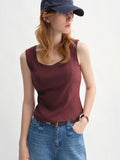 DUSHU Plus-Size Women's Stretchy Princess Line Essential Fitted Top 2025 Early Autumn Slimming Undergarment Top Tanks 25DS83119