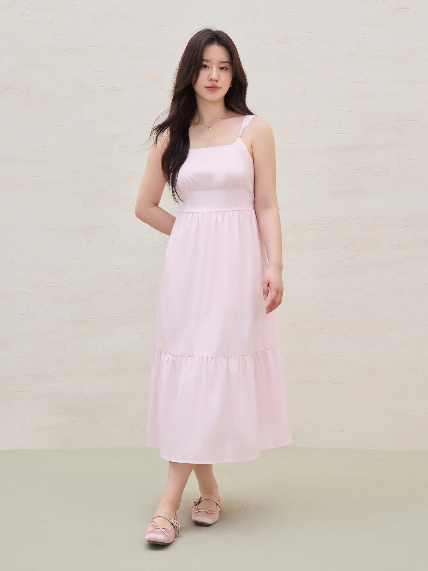 DUSHU 2025 Summer Women's Beaded Adjustable Dress - Dual-Tone Design & Flattering Silhouette Causal Loose 25DS82223