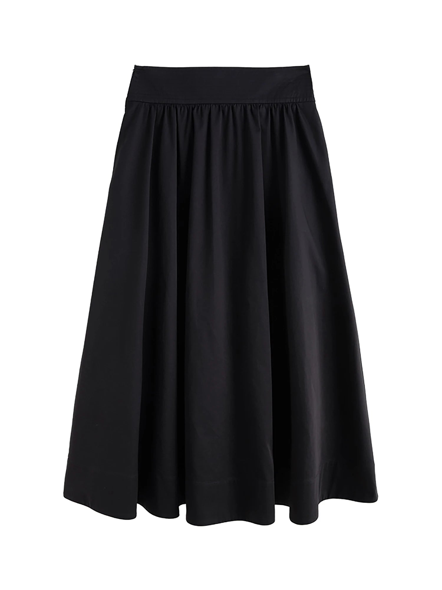 DUSHU Plus Size Women's Clothing Exposed Line Wide Waist Umbrella Skirt 2025 Elegant All-match Chic High Waist Skirt 25DS81137