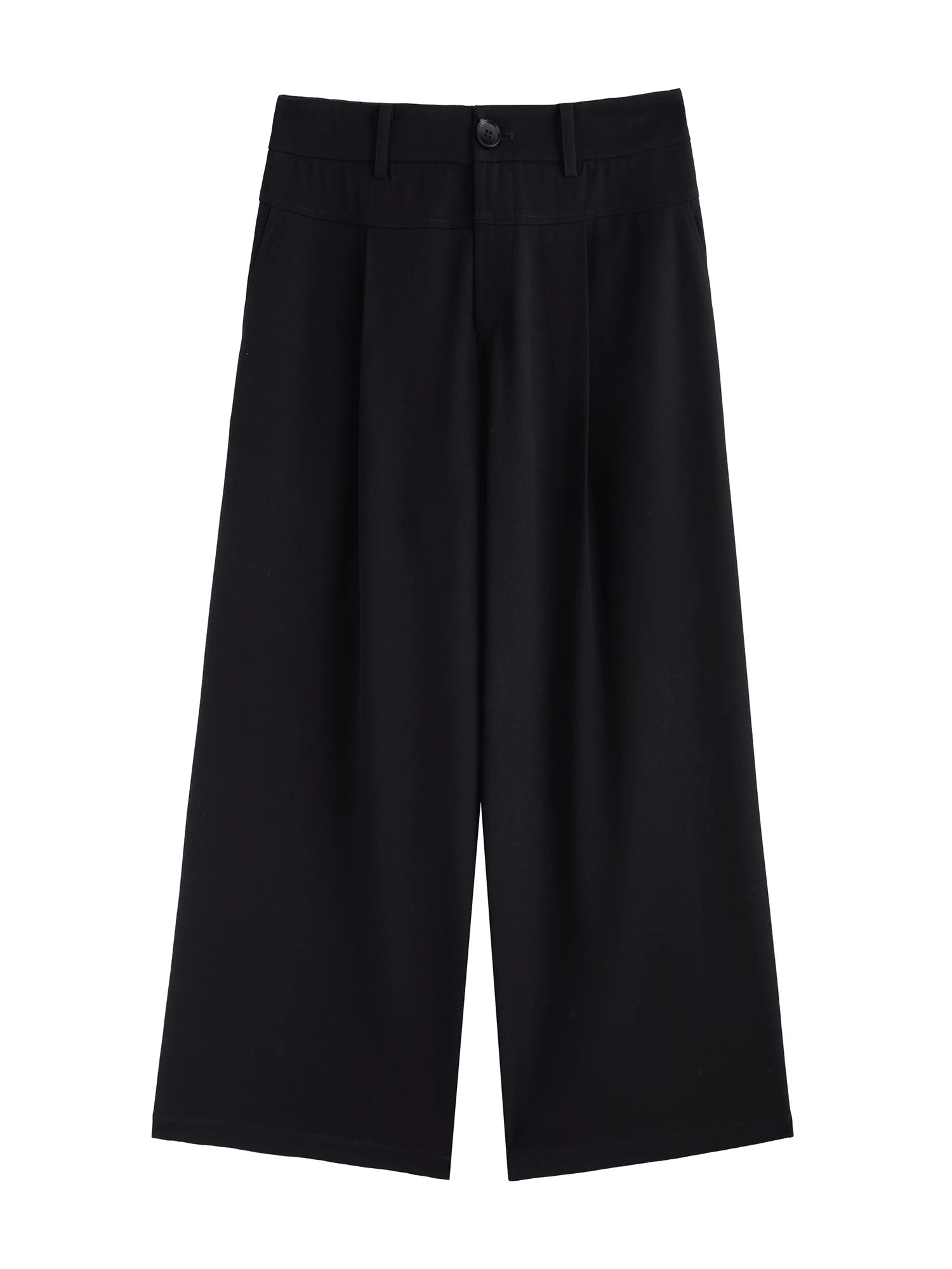 DUSHU Women's Commuting Simple Casual Pants 2025 Spring New Design High Waist Straight Slim Long Pants Chic Outfit 25DS81033