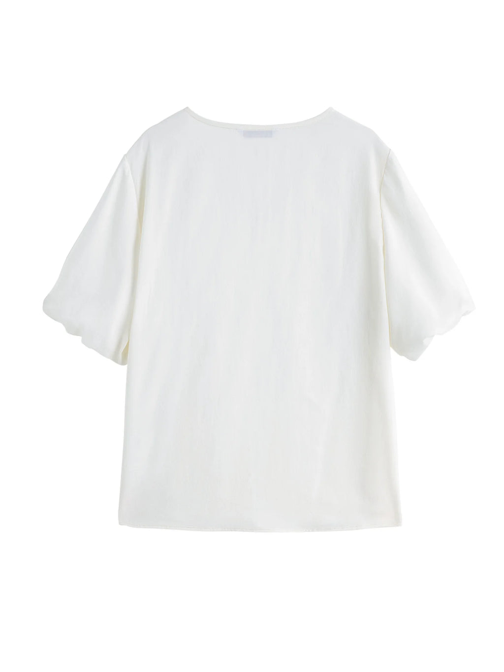 DUSHU Simple Style Lyocell Loose Flower Sleeve Short-sleeved Top 2025 Summer New Versatile Casual Shirt Blouse Women 25DS82055