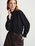 DUSHU Gentle Bottoming T-shirt Women 2025 Autumn and Winter Wear Pullovers Wear Fairy Lace Top Loose All-match Elegant Ladies