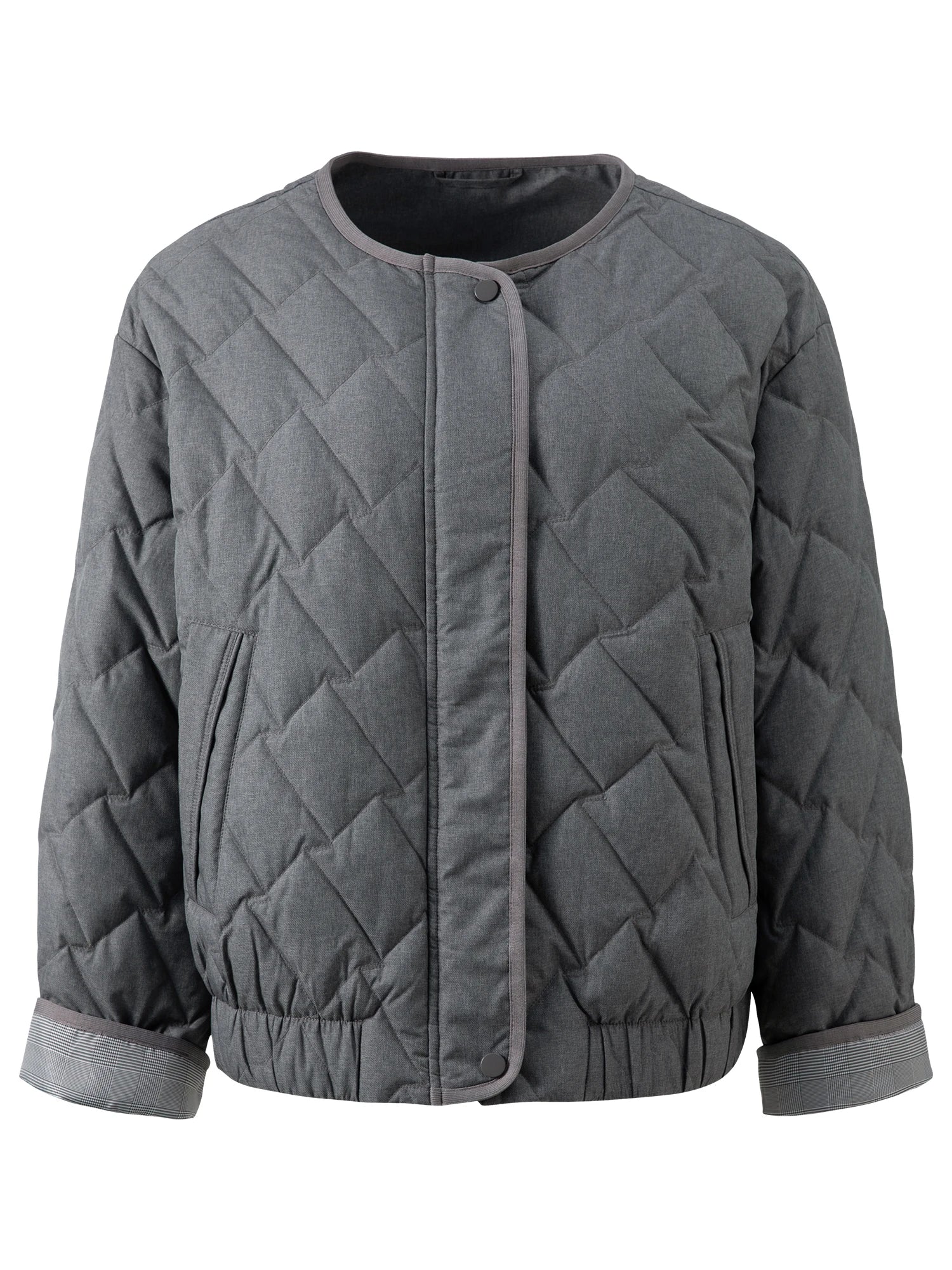DUSHU Plus-size Women【Commute Essential】 Scarf 90cm White Goose Down Jacket Winter All Season Lightweight Insulated Short Coat