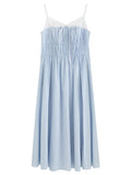 DUSHU 2026 Summer Women's Smocked Panel Spaghetti Strap Dress - Elegant Floral Mini for Vacation and Date Night