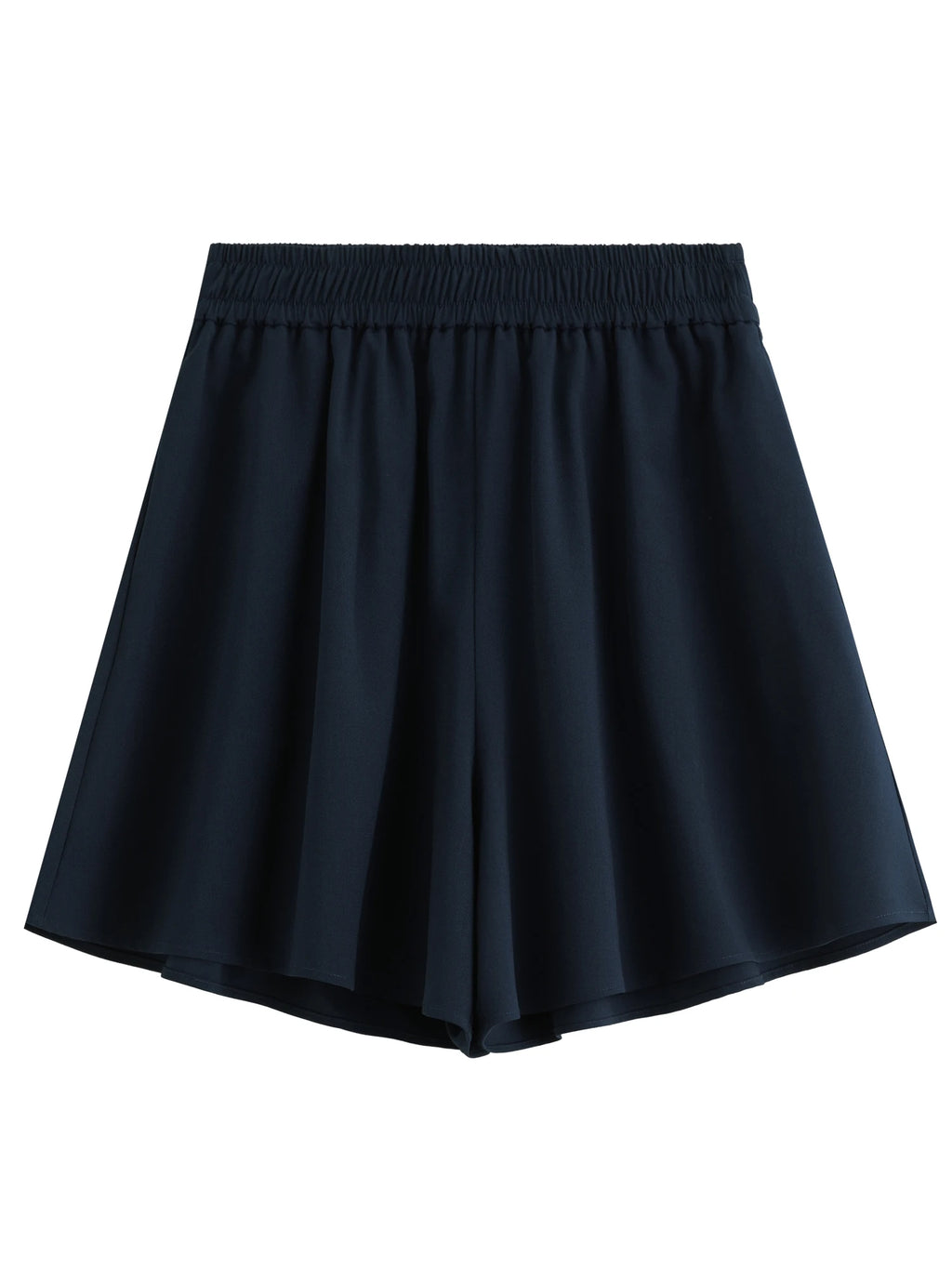 DUSHU Women Vitality Elastic Waist Simple Shorts 2025 Summer New Arrival Casual High Waist Short Pants Holiday Style 25DS82852