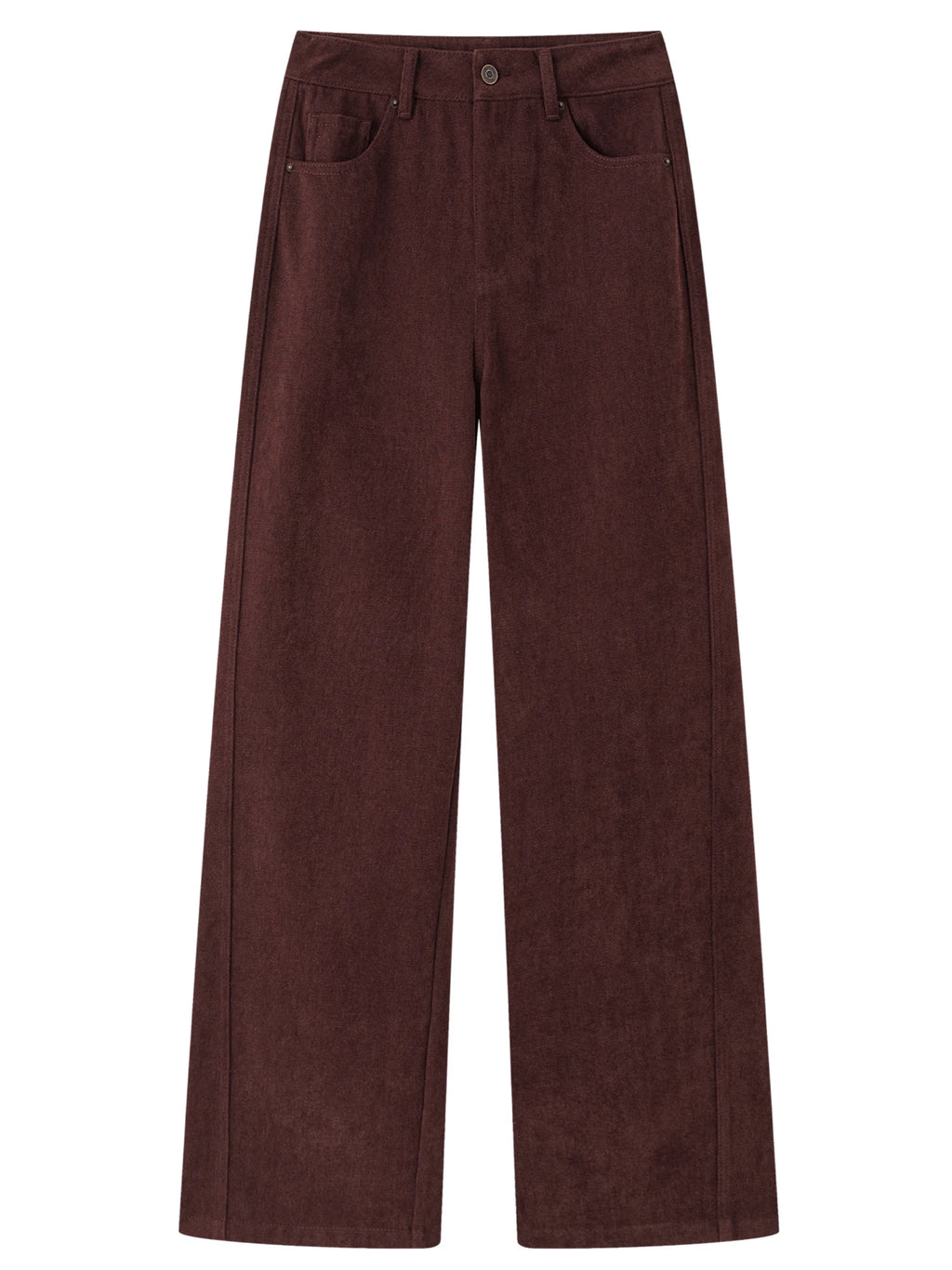 DUSHU 2025 Winter Women's High Waist Straight Wide Leg Pants - Office Casual Trousers with Stretch Fabric for Daily Comfort Wear