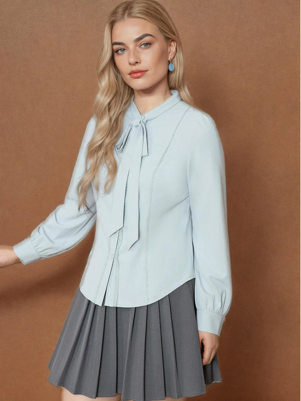 DUSHU Plus Size UPF50+Sunscreen Leather French Shirt 2025 Spring New Commuter Sunscreen Casual Loose Shirt 25DS81092