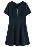 DUSHU 2025 Summer Women's Layered Slimming Dress - Contoured Waist & Versatile Breathable Chic Casual Dresses 25DS82693