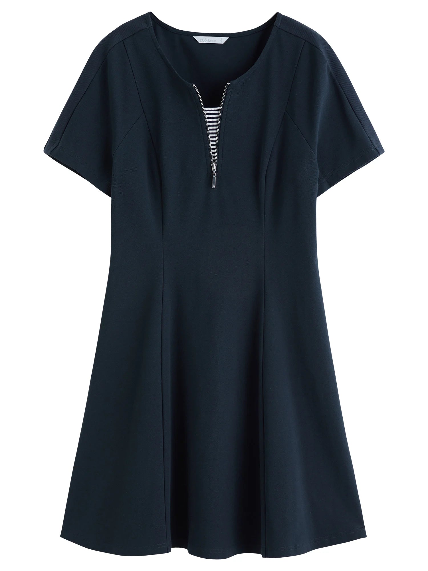 DUSHU 2025 Summer Women's Layered Slimming Dress - Contoured Waist & Versatile Breathable Chic Casual Dresses 25DS82693