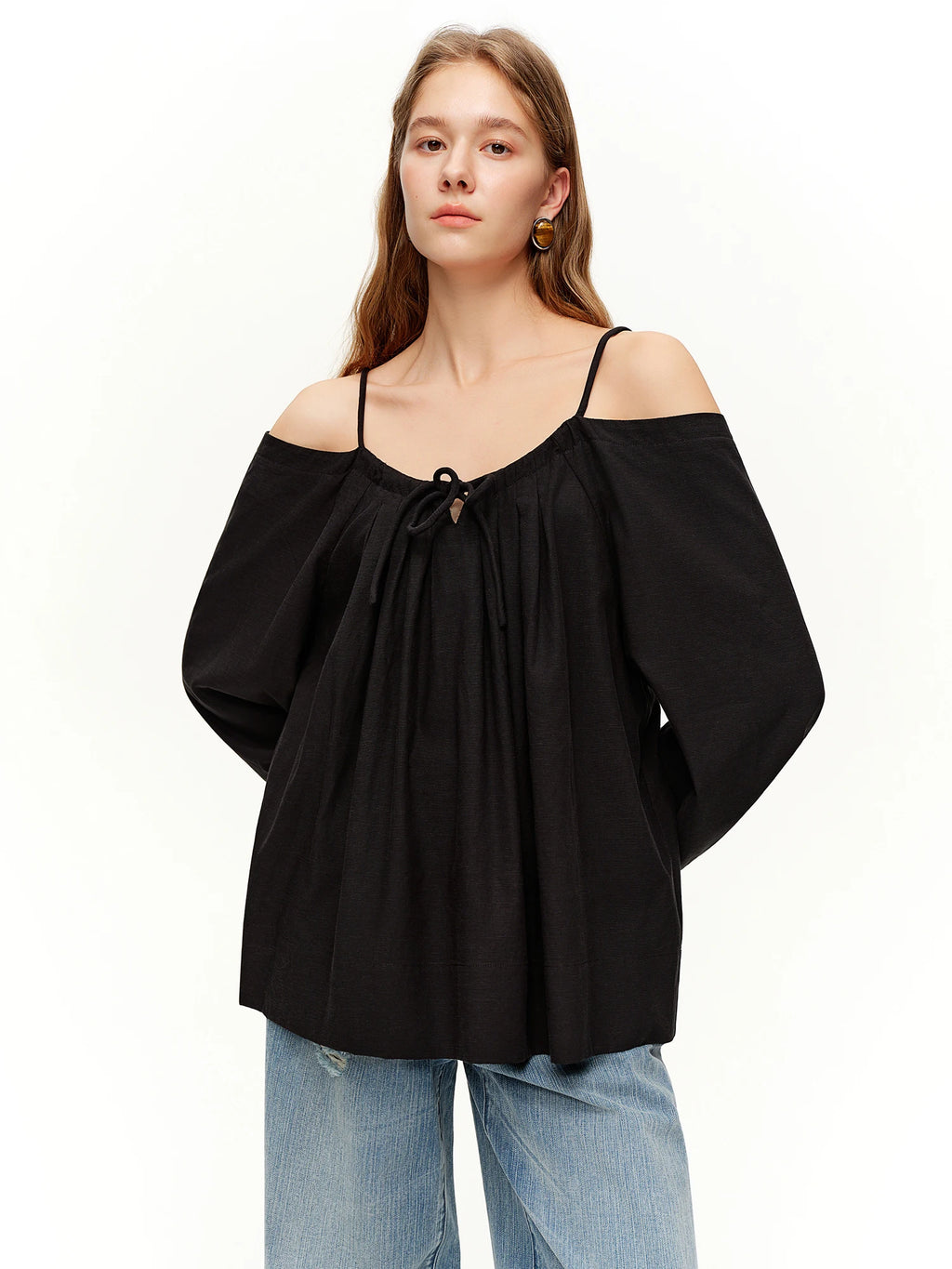 DUSHU 2026 Spring Women's One Shoulder Design Top, Off Shoulder Office Chic Blouse for Effortless Commute & Y2K Style Chic Top