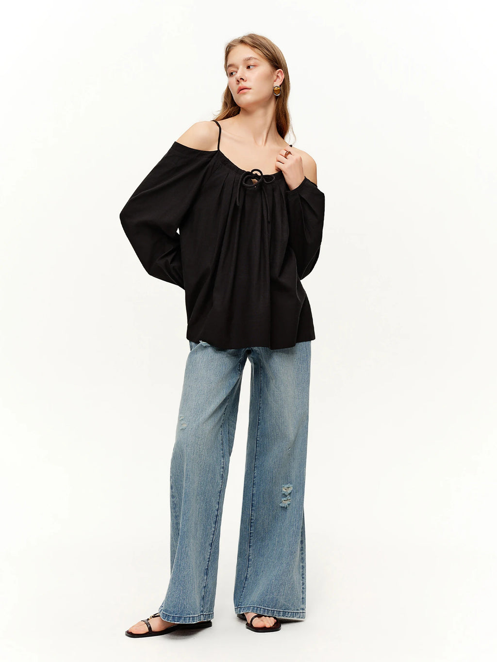 DUSHU 2026 Spring Women's One Shoulder Design Top, Off Shoulder Office Chic Blouse for Effortless Commute & Y2K Style Chic Top