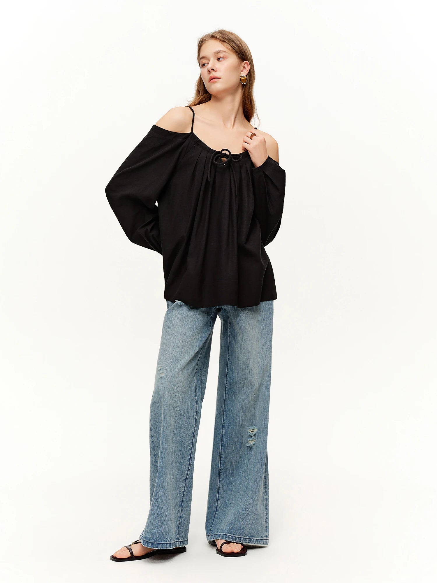 DUSHU 2026 Spring Women's One Shoulder Design Top, Off Shoulder Office Chic Blouse for Effortless Commute & Y2K Style Chic Top