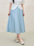 DUSHU MInimalism Style High Waist Slim Skirt For Female 2025 Summer New Arrival Temperament Commuting A-line Skirt 25DS82198