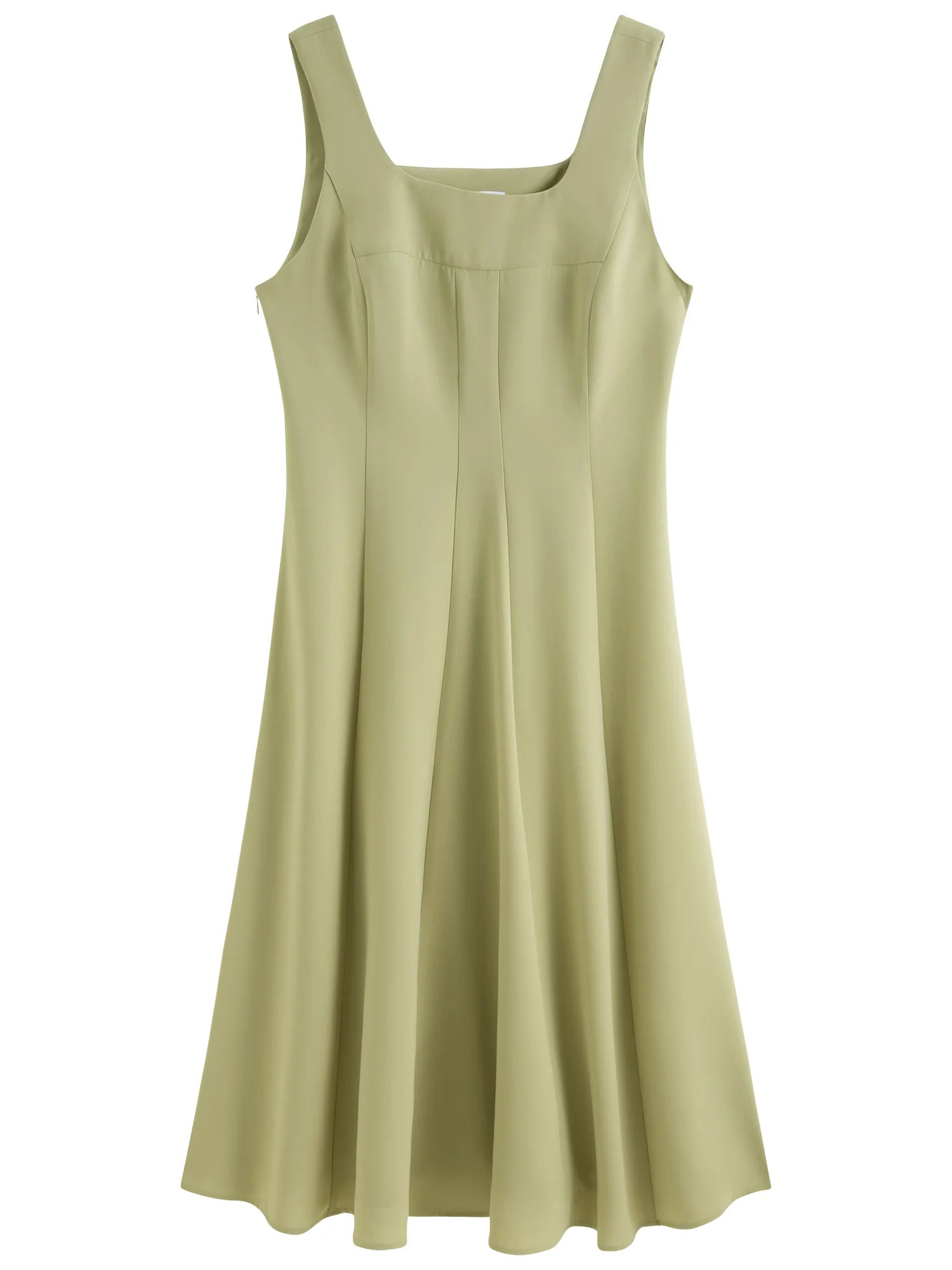 DUSHU【2 Veison】Women Spring Acetate Dress Office Lady Black Temperament X-LINE Dress Sleeveless Dress 25DS81204+25DS81206