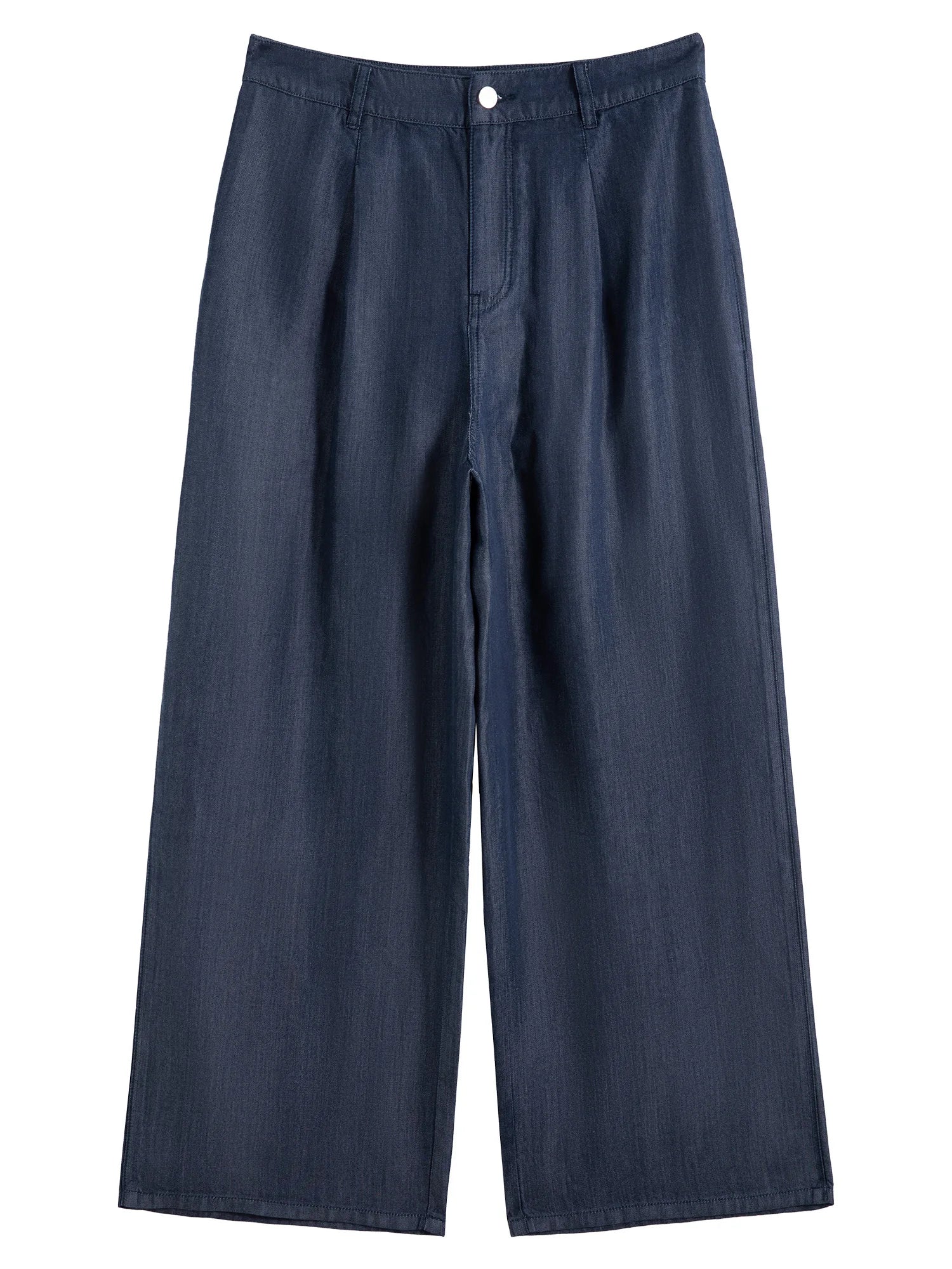 DUSHU Plus Size Cooling Lyocell Pants Summer 2025 Office Relaxed Straight-Leg Pants Versatile Staple Women Casual Trousers