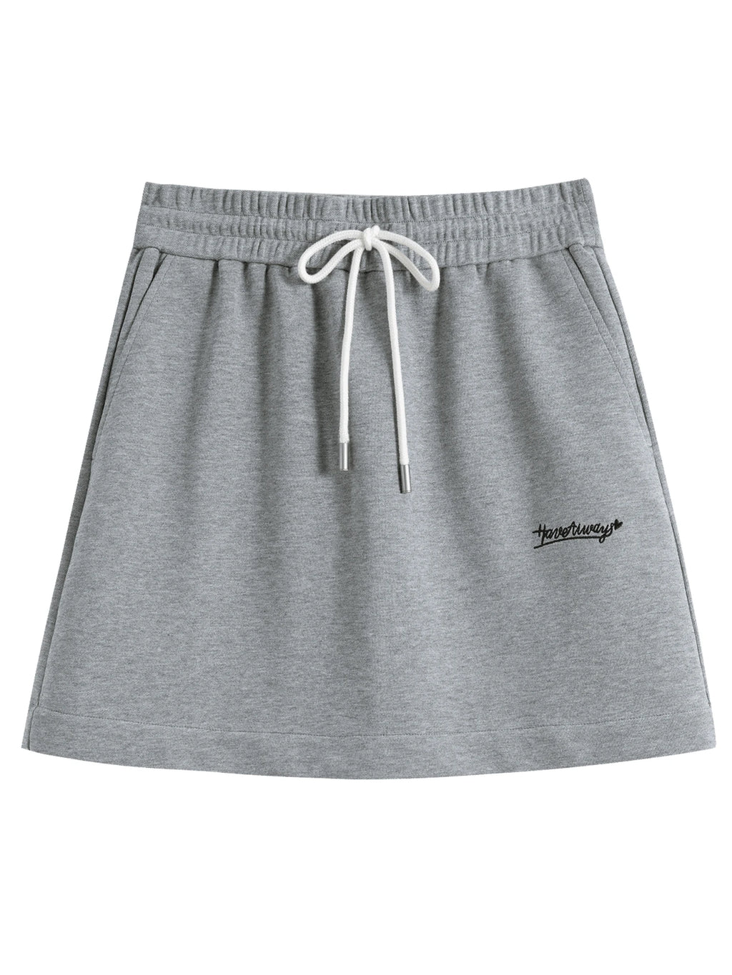 DUSHU Women Spring Sweatshirt Skirt Sets Crochet Doll Collar Female Grey Casual Sweatshirts Suit Mini Skirt 25DS81244+25DS81245