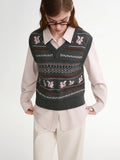 DUSHU 2025 Autumn Winter Women's Knit Vest Long Line Open Front Design for Layering - Outerwear Waistcoat with Cardigan Style