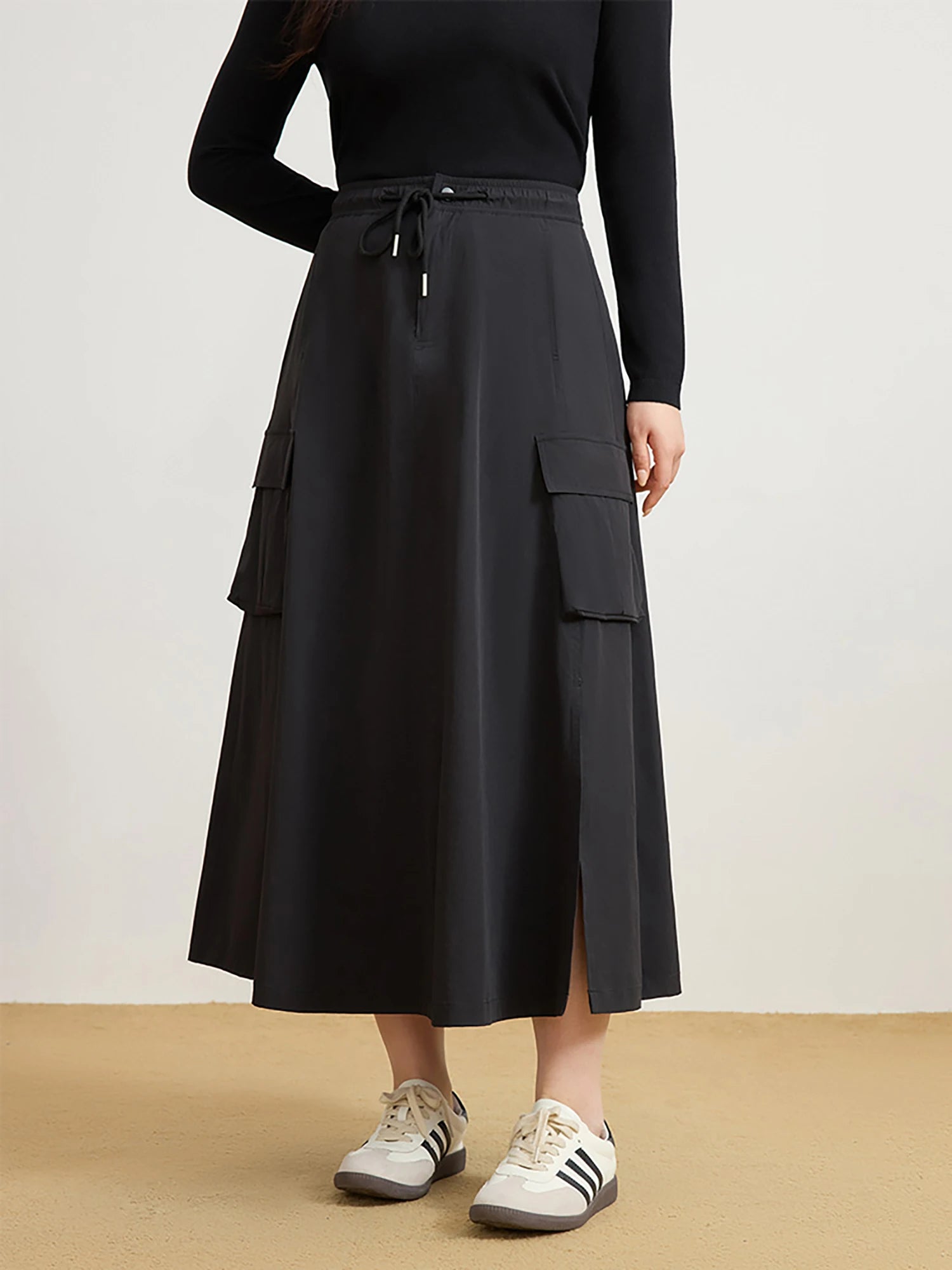 DUSHU Casual Commuting Workwear Style Skirt Slightly Women Fashionable Slim All-match High Waist Skirt For Female 25DS81151